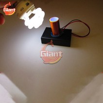 코일 스피커DC 4.5V 미니어처 테슬라 코일 플라즈마 스피커 전자 키트 아크 없음 DIY 공간 조명 3 AA 배터, 02 Assembled