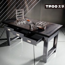세공책상 폭넓은 금속공예 1인용 2인 서랍 철판 테이블 작업대, 2100x750x800
