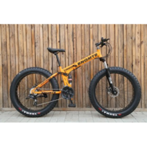 26인치 풀샥 4.0 MTB 철티비 접이식 자전거 광폭타이어, 24인치, 21단, 레드+블랙