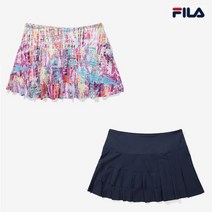 휠라(FILA) FILA휠라 2종택1 여성 글로벌 호주오픈 테니스 러플 스커트 FS2SKF2393F, NAY