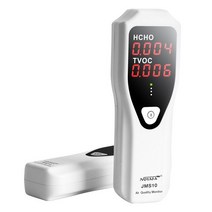공기질측정기 이산화탄소 Formaldehyde Detector Indoor Air Quality Monitor HCHO and TVOC with, 01 WHITE