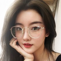 나나힐 초경량 보잉 둥근 동글이 투명 무도수 금테안경테