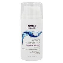 NOW 천연 프로게스테론 균형 피부 크림 - 3 oz. 황체호르몬 프로게스테론 에스트로겐 여성 호르몬 크림