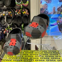 크록스 클래식 라인드 플레이드 클로그 키즈 털크록스 206645-6RQ