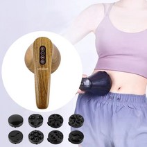 Smabat 바디 고주파 마사지기 뱃살 다이어트 슬림 온열기능 진동 주무름 6가지 모드 6단계 강도 황토색 딥그레이