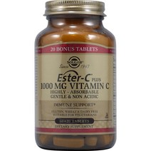 Solgar 솔가 에스터 C 플러스 비타민 C 1000mg 60정, 1팩