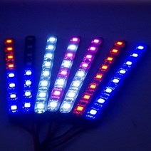 12V-24V겸용 8발 싸이키LED스트로브라이트 모듈내장형, 쿠팡 블루LED