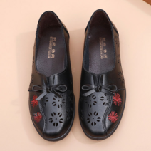 ZZJJC 여성화 샌들 미끄럼 방지 쿠션 펀칭 구두 플랫 홀 여성화