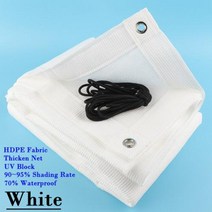 접이식어닝 테라스어닝 수동어닝 맞춤형 두꺼운 차양 그물 정원 퍼걸러 태양 가리개 자외선 방지 그늘 패브릭 자동차 천막 야외 음영 항해 그늘막, White+1.5x4m