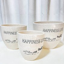 청년농부 해피니스 유광 화분 세트 원형화분 중형화분 대형화분 화이트화분