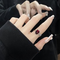 우아한 화이트 오팔 불규칙한 크리스탈 반지 패션 빈티지 금속 할로우 여성을 위한 조절 가능한 반지 여자 반지 유행 주얼리