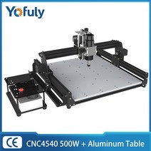 트리머 라우터 목재라우터 무선라우터 전기라우터 스핀들 우드 기계 CNC 4540 알루미늄 테이블 포함 목재 아크릴 조각용 3 축 금속 밀링 절단기 500W, 8.With LCD Offline - 40w Laser