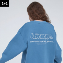 어반에이지 1+1 아웃라인 로고 오버 맨투맨 (기모 안감) (5 Colors)