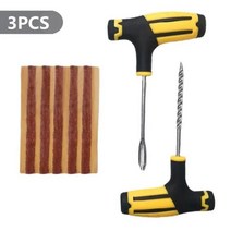 타이어수리 펑크 도구 호환 자동차 타이어 수리 키트 스터딩 세트 오토바이 튜브리스 플러그, 3pcs