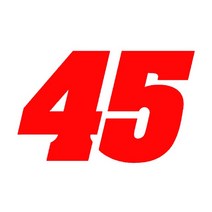 슈퍼커브 오토바이용튜닝 악세서리15*9.5cm 오토바이 스티커 번호 45 반사 자동차 모토 데칼 재미 있은 JDM, 10 Reflective Red