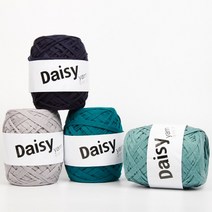 야나 데이지얀(daisy yarn) 패브릭얀, 24번(검정)