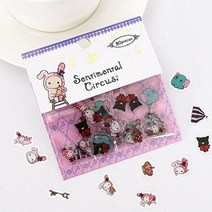 스티커컬러링북 80 개갑 스티커 일기 스크랩북 스크랩북 장식 장식 pvc 편지지 스티커, 감상적인 서커스