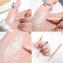 애교살라이너 팬슬 붓 다이아몬드 눈 연필 글리터 섀도우 진주빛 매트 하이라이트, style 02