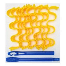 고데기 봉 판 뿌리볼륨 오토롤링 물결 앞머리 미니 12pcs 매직 헤어 Curler Heatless 롤러 스타일 스틱 30C, 05 yellow