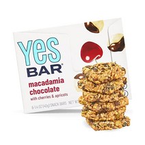 The YES Bar – 딸기 코코넛 식물성 단백질 Decadent Snack 비건 팔레오 글루텐 프리 유제품 저당류 건강 스낵 아침 식사 저탄수화물 케토 프렌들리 6개 팩, 마카다미아 초콜릿