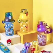 포켓몬 앵커 원터치 어깨끈 미니물통 피카츄 메가리자몽 뮤츠 360ml 유아용물병 아동용물통