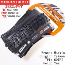 자전거 타이어 로드 MTBMaxxis-미니언 DHR (M327ru) 26/27.5/29 인치 내리막 접이식 타이어 산악 자전거, 29X2.4 WT 3CEXOTR
