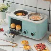 아침 식사 기계 정용 미니 빵 제조기 토스터 오븐 붙지 않는 프라이팬, 분홍색