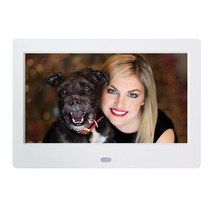 스마트 액자 사진 7 인치 HD LED 디지털 프레임 800x480 디스플레이 화면 프레임 알람 시계 MP3 MP4 영화 플레이어 전자 앨범, 02 White