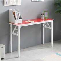 프리메이드 접이식 라운드 테이블 슬림, 레드