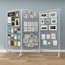 작품 전시대 접이식 미술 그림 철망 파티션 진열대, 상세이페이지 참고, 철망(100x150cm) - 흰색