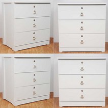 블루밍가구 600 3단 서랍장(열쇠3포함) 열쇠수납장 틈새수납장 잠금장치, 6003 화이트B(열쇠3개)