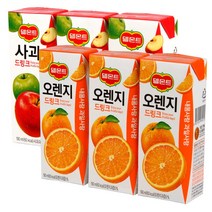 델몬트 드링크팩 190ml 오렌지 32팩+사과 32팩 총64팩