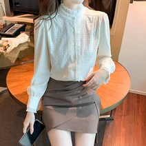 루나걸 쏠티아 하이넥 블라우스