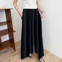 일상화보 소피아 여성 밴딩 와이드 팬츠 데일리 캐주얼 원마일룩