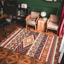 카펫과 러그 living rom and Dining room 보헤미안 짠 코튼 린넨 카펫 바닥 매트 홈 장식 기도 매트