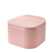 베리구즈 인테리어 음식물 쓰레기통 화장실 심플 모던 사각 원터치 휴지통, 핑크