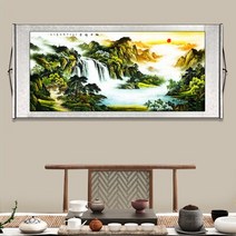 수묵화 동양화 화 / 서예와 /풍경/거실 /행운의 풍수 비디오, [01] 100cm 50cm, [08] 8