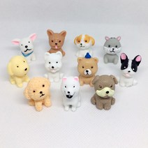 강아지 모형 DIY 귀여운 예쁜 작은 미니 조경 장식 캐릭터 인형 베어 장식용 수공예 애니멀 화분 화단 소재 책장 테이블 회사 집 사무실 카페 식당 레스토랑 카운터 (4호 사모)