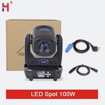 Lyre 100W 7 색 8 고보 Led 스팟 Dmx 512 15Ch 무빙 헤드 무대 조명 포커스 5 면 프리즘 효과 조명, LED Spot 100W