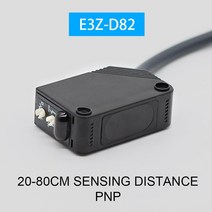 포토 센서 광화이버 스위치 Cloweit 10cm 80cm 2m 5m 감지 확산 반사 빔 광전 근접 E3Z D61 D81 D62 D82 T61 T81, [04] E3ZD82 PNP, [02] A type With Bracket