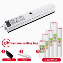 진공 포장기 Sous Vide 실러 220V/110V 식품 저장 포장 가방, 협력사, 블랙 5롤, 미국 110V