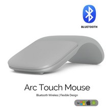 무선 블루투스 마우스 아크 터치 매직 접이식 마이크소프트 맥북 IOS 노트북 PC 용, 02 Gray Bluetooth