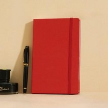 SJA667203밴드형 하드커버 격자노트 모눈노트 수첩(A5 레드), 단품