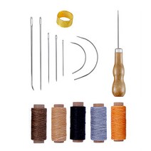 가죽공예 수리 도구 바늘 실 송곳 DIY 세트 신발 가방 수리 키트