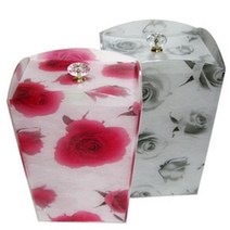 부산아크릴 아크릴 종량제 분리수거 휴지통 인테리어 페달 미니 대 원터치 스윙 1W8EBA79, 홍장미-대