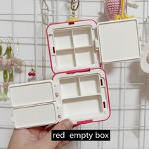 24/48 그리드 휴대용 수채화 물감 상자 접이식 그림 팔레트 미니 소형 포장 모이스처 라이저 여행 미술 용, 01 red empty box