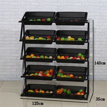 마트 편의점 진열대 아이스크림냉동고 위 선반 매대 철제 랙 약국 슈퍼 디스플레이 정리대, 화사한 블랙 더블 5단 블랙 덩굴 모조품