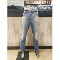 버커루 [BUCKAROO 특가전] 고퀄 남성진 [PREMIUM] 2022최신상 와이드 레귤러핏 L/I 아이스톤 구제워싱 아주밝은 통넓은 청바지