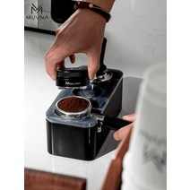 탬핑매트 커피탬퍼 탬핑기 MUVNA 커피 머신 핸들 브래킷 파우더 프레스 베이스 51/54/58mm304 스테인레스 스틸 천 노크 슬래그 박스, [09] 실버 58 다기능 압축 파우더 시트 패키지 1