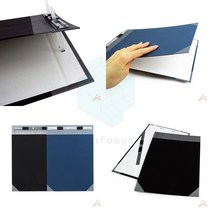 A4 문서파일철 흑색 서류받침대 메뉴판케이스 서류철끈, 청색